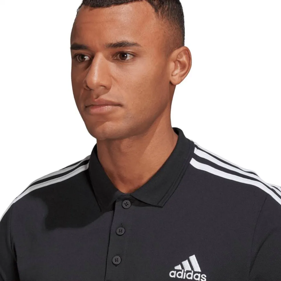 AEROREADY Essentials Piqué Embroidered Small Logo 3-Streifen Poloshirt Herren Poloshirt