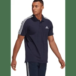 AEROREADY Essentials Piqué Embroidered Small Logo 3-Streifen Poloshirt Herren Poloshirt