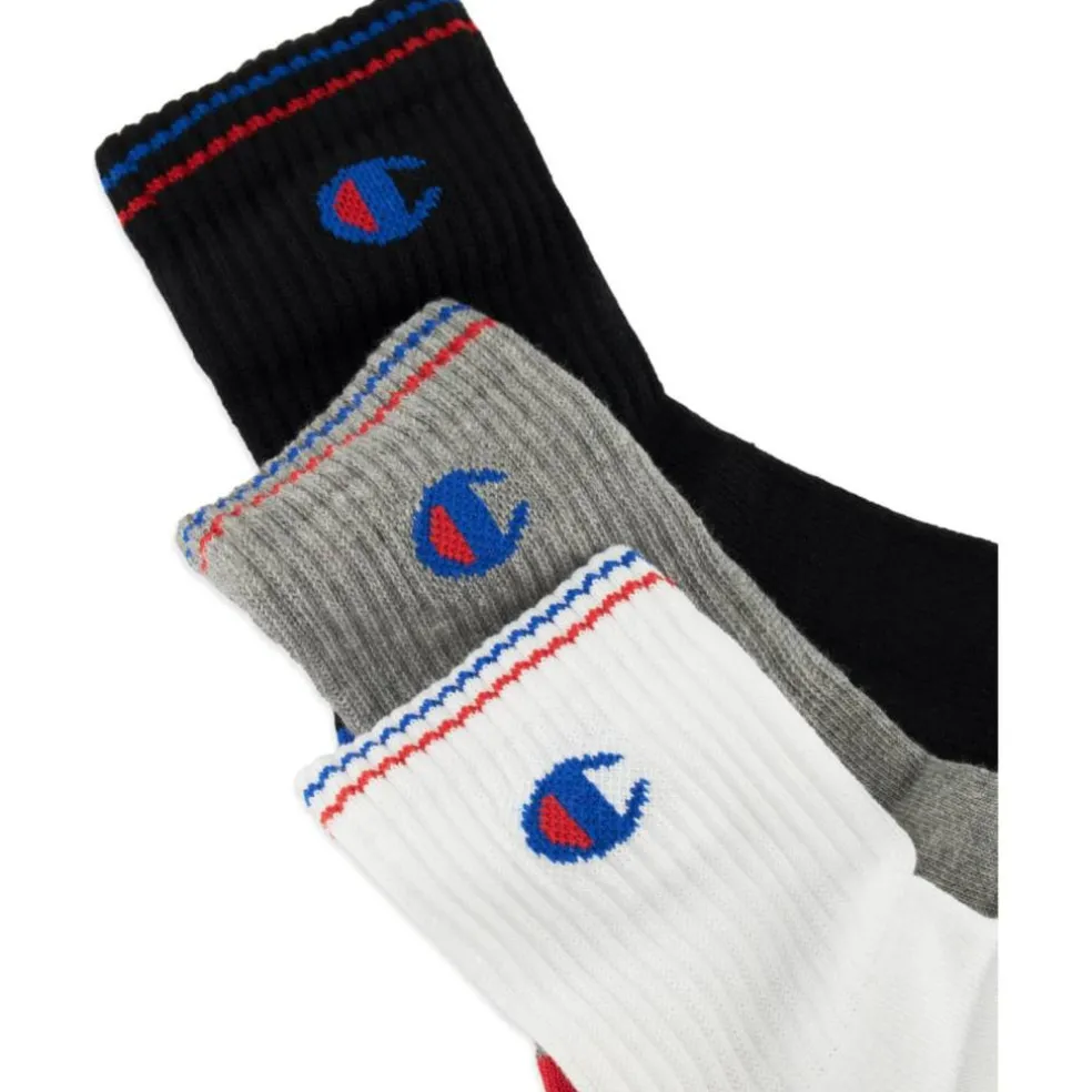 3-er Pack Crew Herren Socken