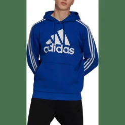 Essentials Fleece 3-Streifen Logo Hoodie Herren Kapuzensweater