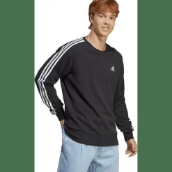 Essentials French Terry 3-Streifen Sweatshirt Herren Sweatshirt