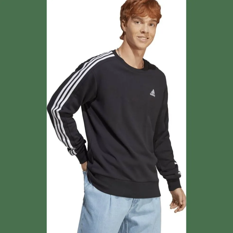 Essentials French Terry 3-Streifen Sweatshirt Herren Sweatshirt