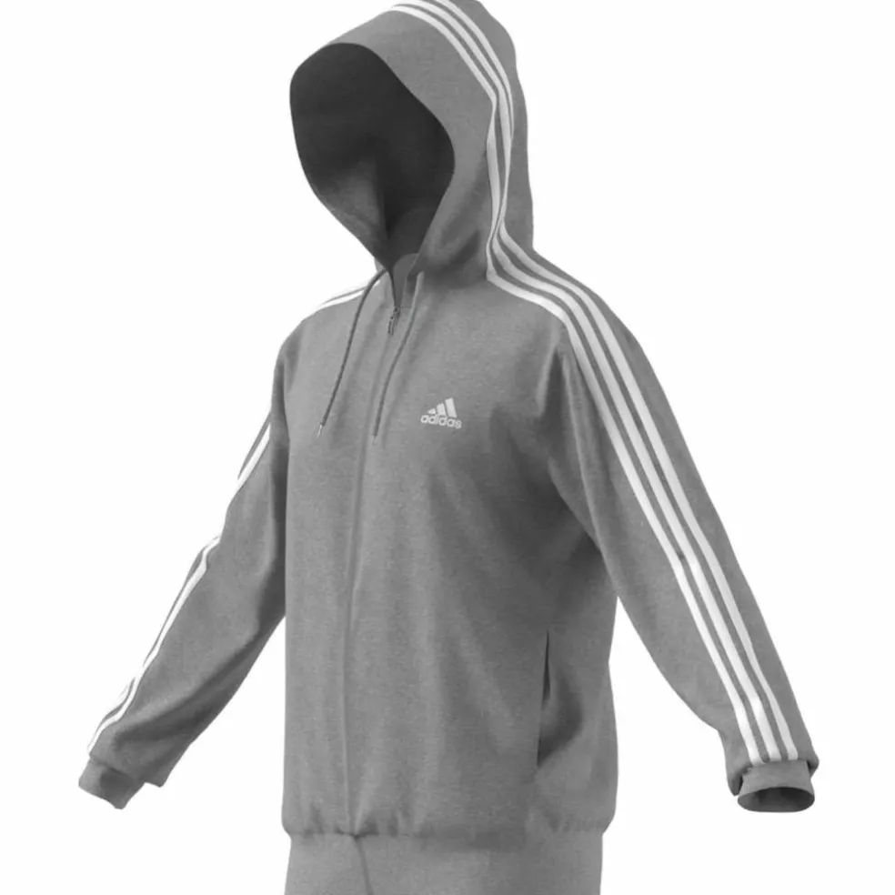 Essentials French Terry 3-Streifen Kapuzensweater Herren Kapuzensweater