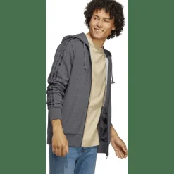 Essentials French Terry 3-Streifen Kapuzensweater Herren Kapuzensweater