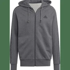 Essentials French Terry 3-Streifen Kapuzensweater Herren Kapuzensweater