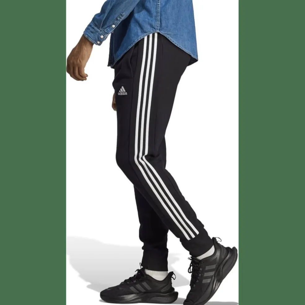 Essentials French Terry Tapered Cuff 3-Streifen Herren Hose