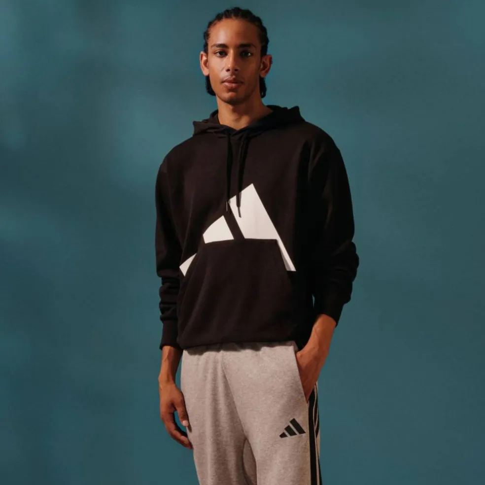 Essentials 3-Streifen French Terry Herren Kapuzensweater