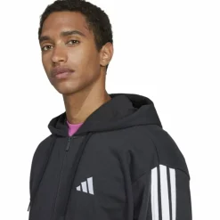 Essentials 3-Streifen French Terry Herren Kapuzensweater