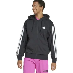 Essentials 3-Streifen French Terry Herren Kapuzensweater
