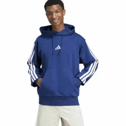 Essentials 3-Streifen Herren Kapuzensweater