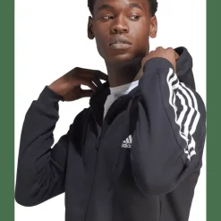 Essentials 3-Streifen Kapuzenjacke Herren Kapuzensweater