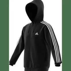 Essentials 3-Streifen Kapuzenjacke Herren Kapuzensweater