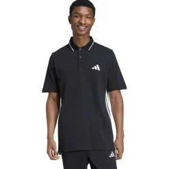 Essentials 3-Streifen Piqué Herren Poloshirt