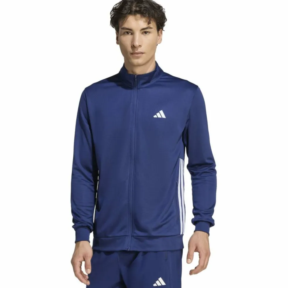 Workout Essentials All-Set 3-Stripes Knit Track TOP Herren Jacke
